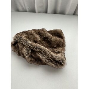 Maurices Brown Faux Fur Infinity Scarf Cozy Winter Accessory